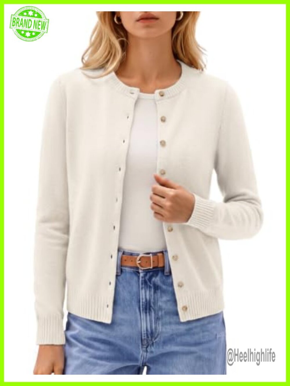 Cashmere Merino Wool Button Front Cardigan Sweater
